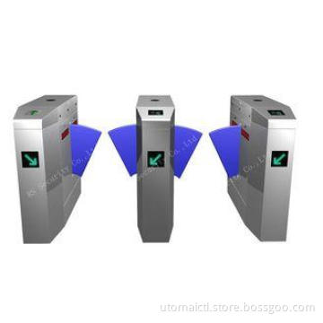 CE Automatic Flap Barrier Gate Two Side Card Reading Securi